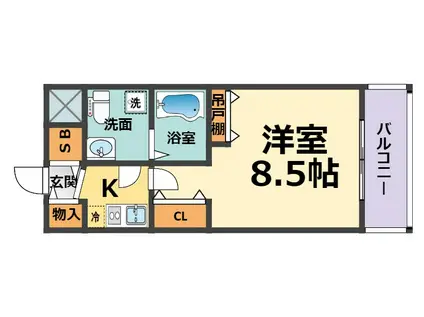 セレニテ甲子園I(1K/7階)の間取り写真