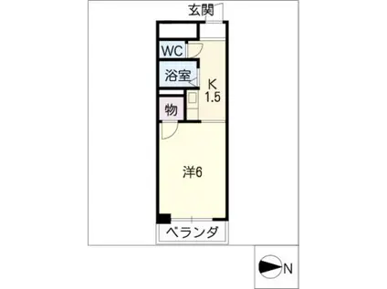 レスポアール鶴舞(1K/2階)の間取り写真