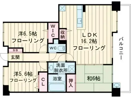 アプローズ姪浜駅南(3LDK/4階)の間取り写真