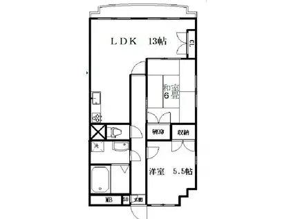 アルトピアーノ(2LDK/5階)の間取り写真