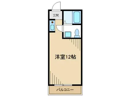 サンハイム西橋本(1K/3階)の間取り写真