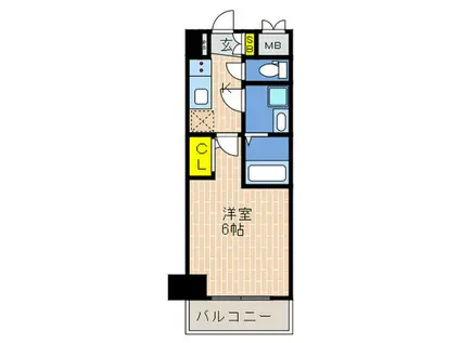 エスリード神戸グランドール(1K/4階)の間取り写真