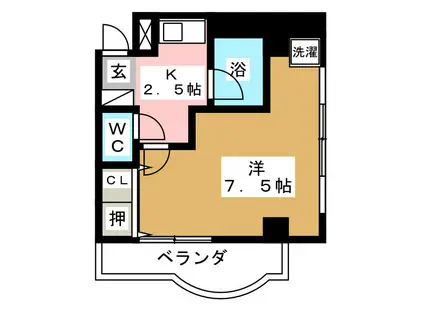 GRAN CASSA M(1K/2階)の間取り写真