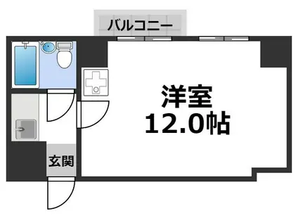 EPO江戸堀レジデンス(1K/3階)の間取り写真