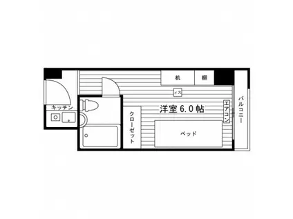 学生会館 ベルヴュコート仙台(ワンルーム/4階)の間取り写真