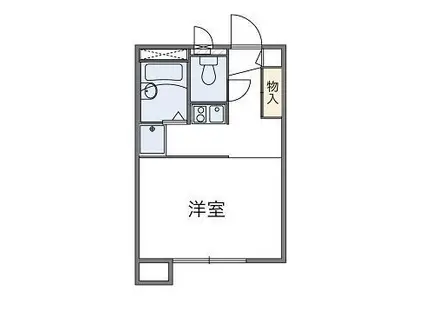 ＪＲ信越本線 亀田駅 徒歩30分 2階建 築27年(1K/2階)の間取り写真