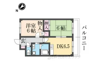 ベルウッド(2DK/4階)の間取り写真