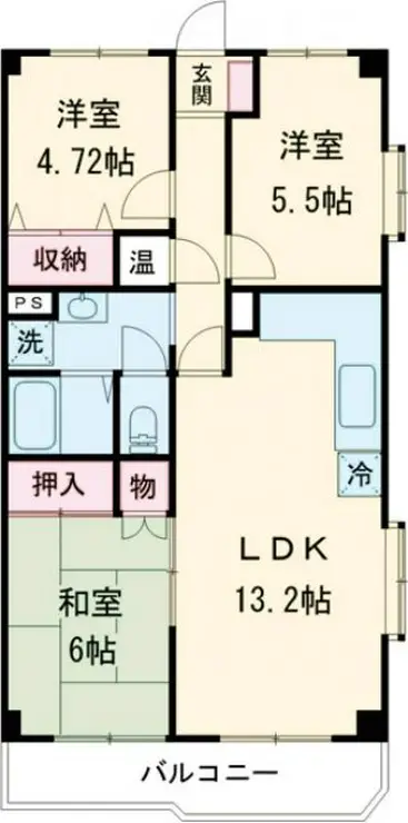 サンライズ熊谷 6階階 間取り