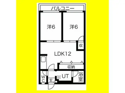 メゾンファミール(2LDK/3階)の間取り写真
