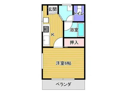 アトレOKUBO(1K/2階)の間取り写真