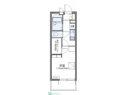 レオパレスMIYAII(1K/3階)の間取り写真
