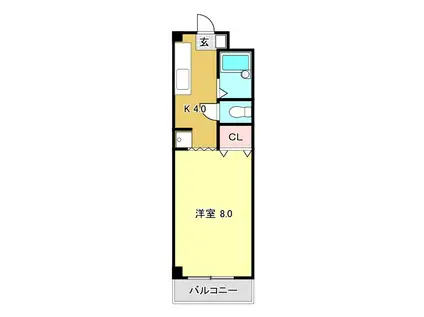 リバープール桟四 II(1K/3階)の間取り写真