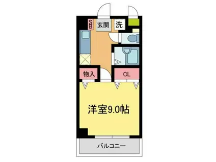 エストゥディオ甲子園口(1K/2階)の間取り写真