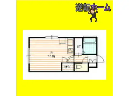 サンクレスト円山(ワンルーム/4階)の間取り写真