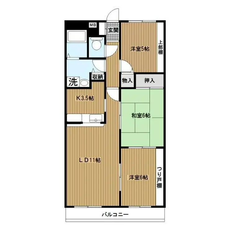 フォレストヒルズ磯子 6階階 間取り