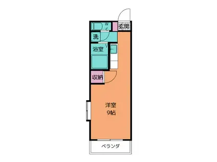 グリーンガーデン春里(ワンルーム/4階)の間取り写真