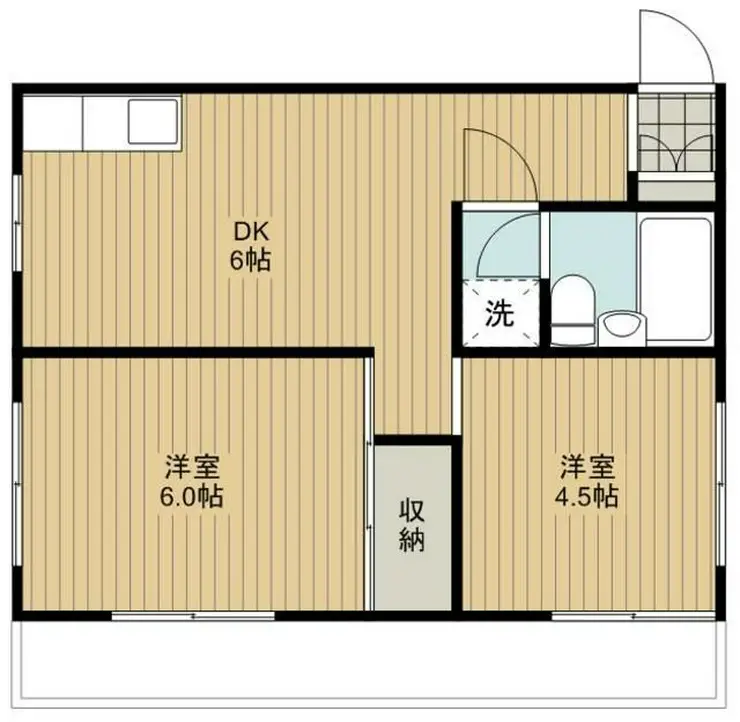 第2ハクサンハイツ 3階階 間取り