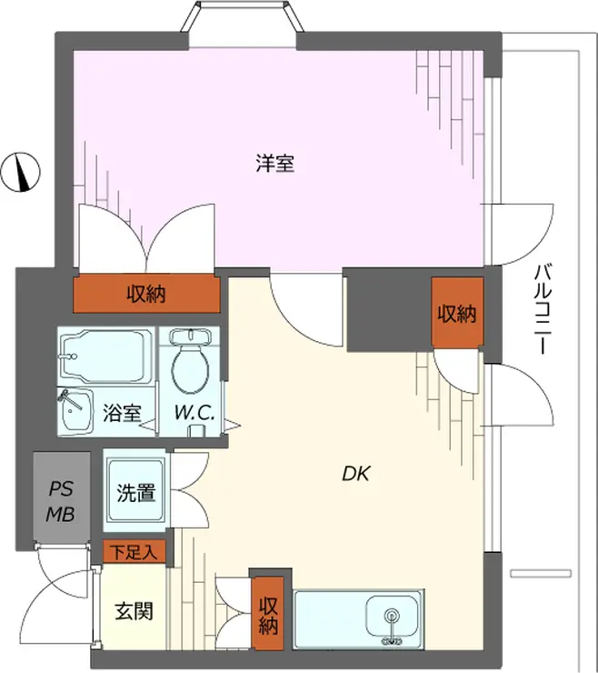 ライオンズプラザ新宿 9階階 間取り