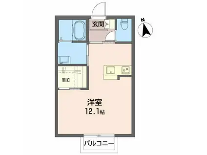 メゾンシャルマン2号館(ワンルーム/2階)の間取り写真