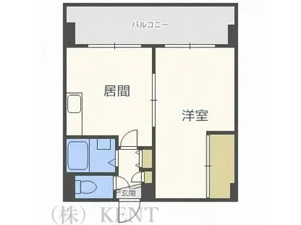 キャロルハイツ24(1LDK/3階)の間取り写真