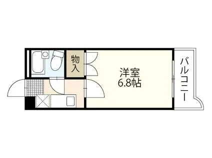 カナンハイツB棟(1K/4階)の間取り写真