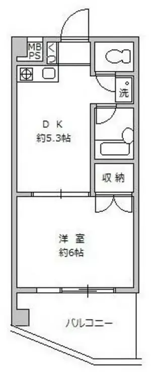 グランデ国立 5階階 間取り