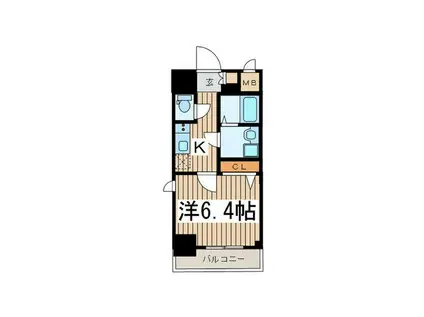 エスリード名古屋STATION ウエスト(1K/4階)の間取り写真