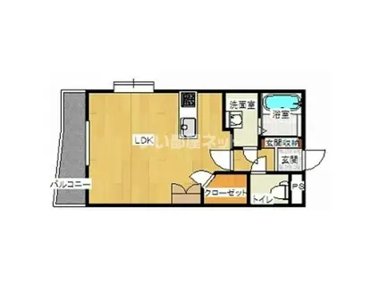 グラン・エスポワル(ワンルーム/3階)の間取り写真