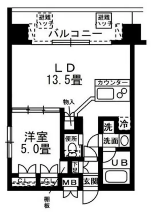 レジディア錦糸町 11階階 間取り