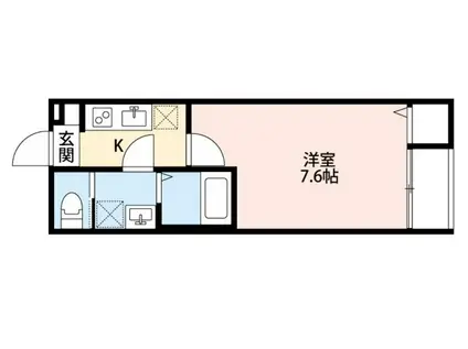 プリムローズ松戸(1K/1階)の間取り写真