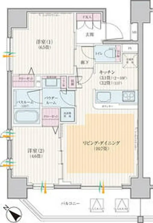 パレステージ神田 2階階 間取り