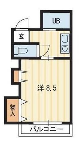 AXIA-SHIDO I(1K/2階)の間取り写真