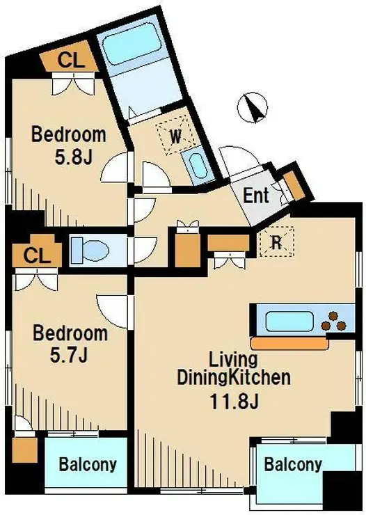 シモンズ中野 3階階 間取り