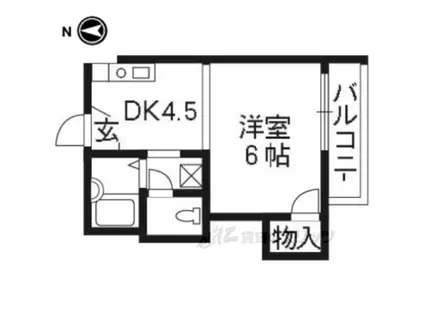 ルポズワール(1K/2階)の間取り写真