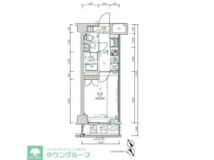 オーキッドレジデンス鶴見(1K/2階)の間取り写真