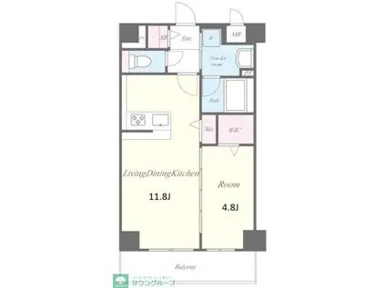 ステラフォレスト(1LDK/1階)の間取り写真