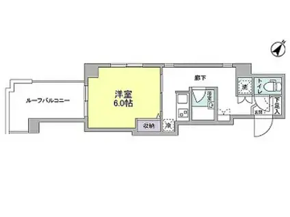 ジェイフラッツ初台(1K/5階)の間取り写真