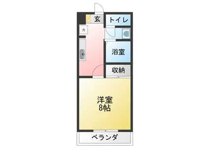 エスペランス小下 A(1K/2階)の間取り写真