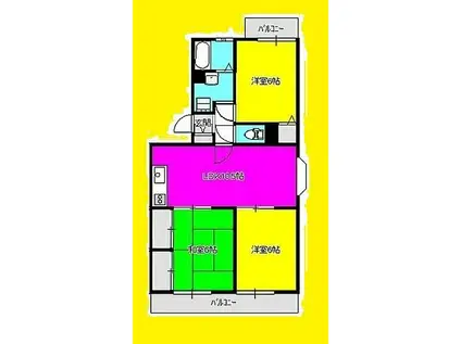 フィールドステ-ジ(3LDK/1階)の間取り写真