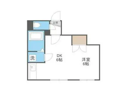 エクシードヴィラN19(1DK/2階)の間取り写真