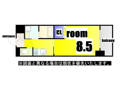 セトル.イン鳳(1K/2階)の間取り写真