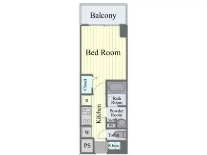 グランカーサ大和(1K/6階)の間取り写真