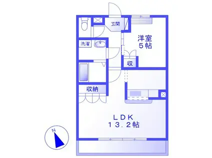 SORA(1LDK/1階)の間取り写真