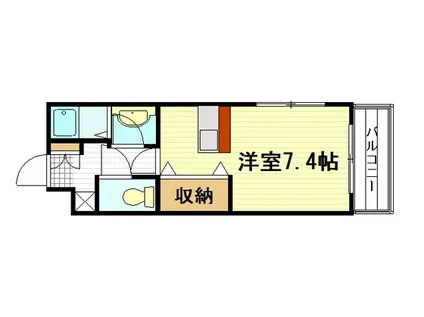 MIRAI I(1K/1階)の間取り写真