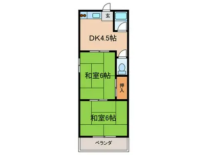 FP山下(2DK/2階)の間取り写真
