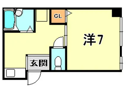 アンビジョンハイツ(1K/3階)の間取り写真