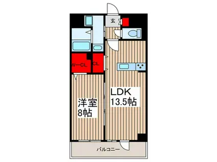 さがみLTレジデンス(1LDK/6階)の間取り写真