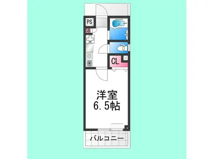 ハイツ東雲ビーハイブ(1K/3階)の間取り写真