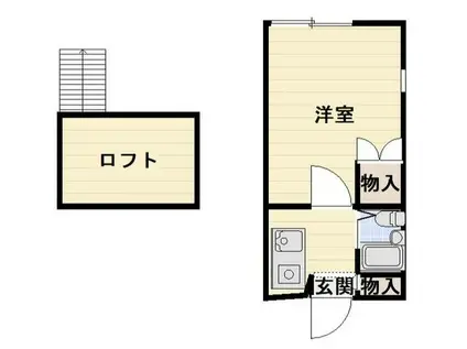 メゾンFUJI(1K/2階)の間取り写真