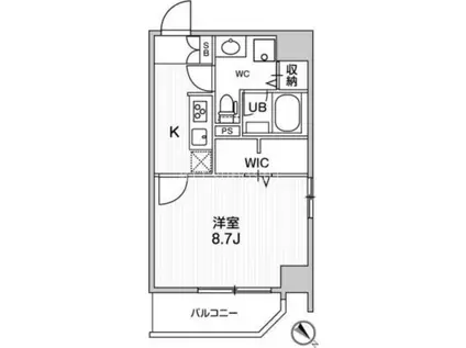 ROOTS HIGASHI NAGASAKI(1K/7階)の間取り写真
